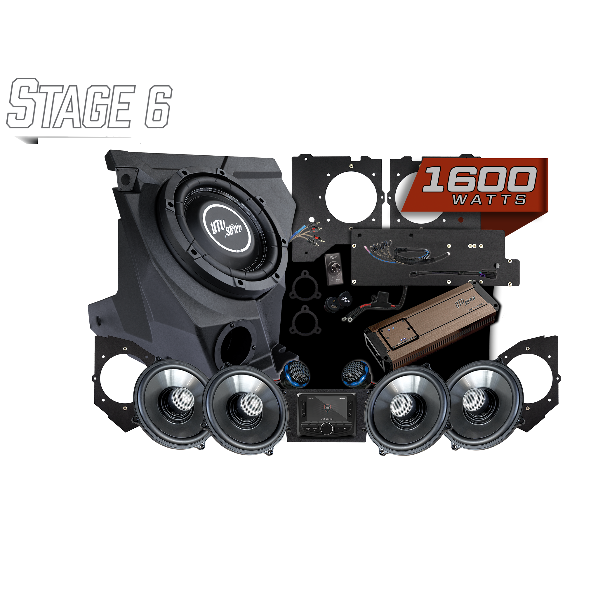 Kawasaki Teryx H2 Elite Stage 6 Stereo Kit | Speaker + Sub + Amp