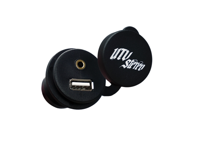 USB & Auxiliary Flush Mount Adapter for Source Units | UTVS-USB/AUX-FLMT