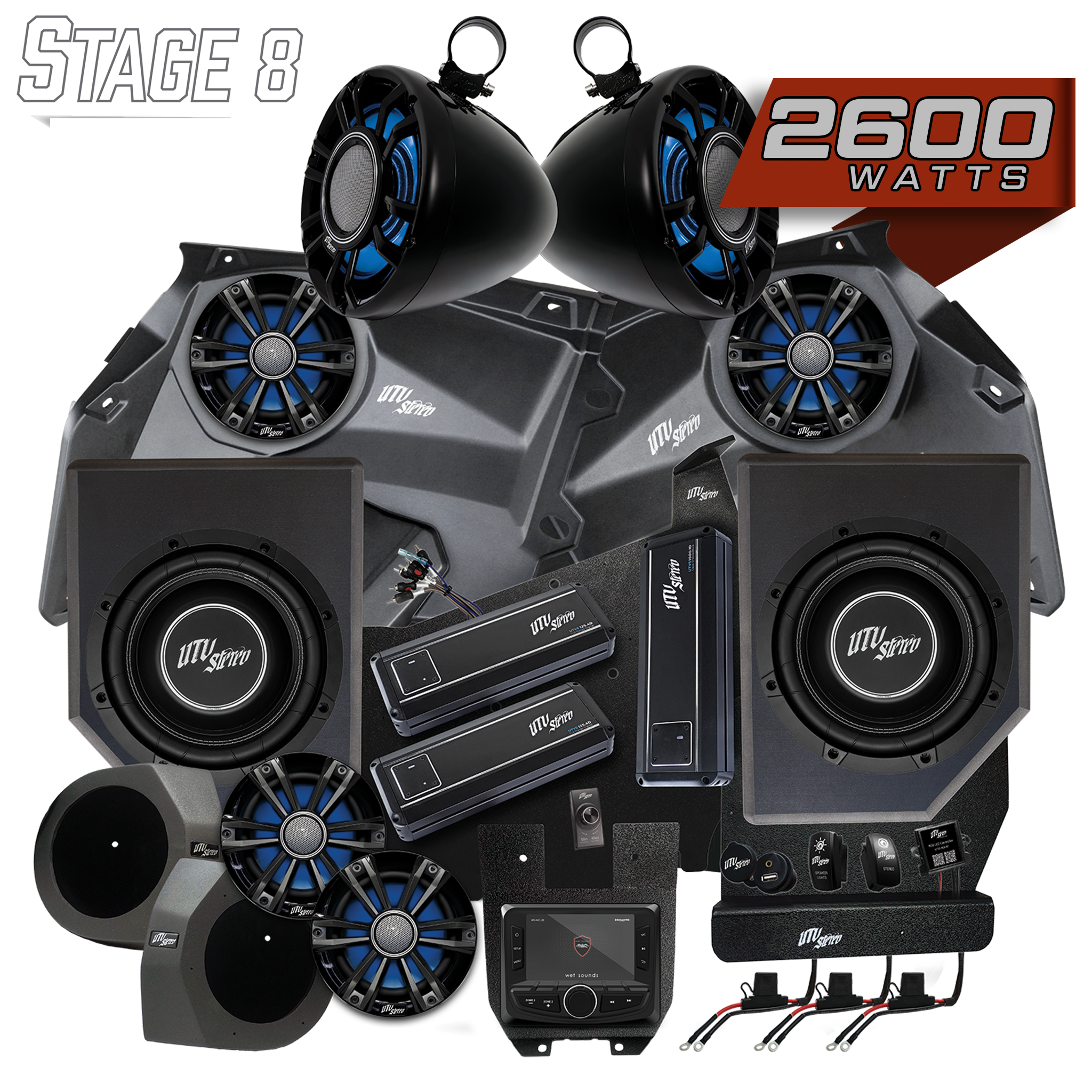 トランス 24V 330VA 8個セット　RAIDEEN KT-330 Can-Am X3 Signature Series Stage 8 Stereo Kit | UTV Stereo