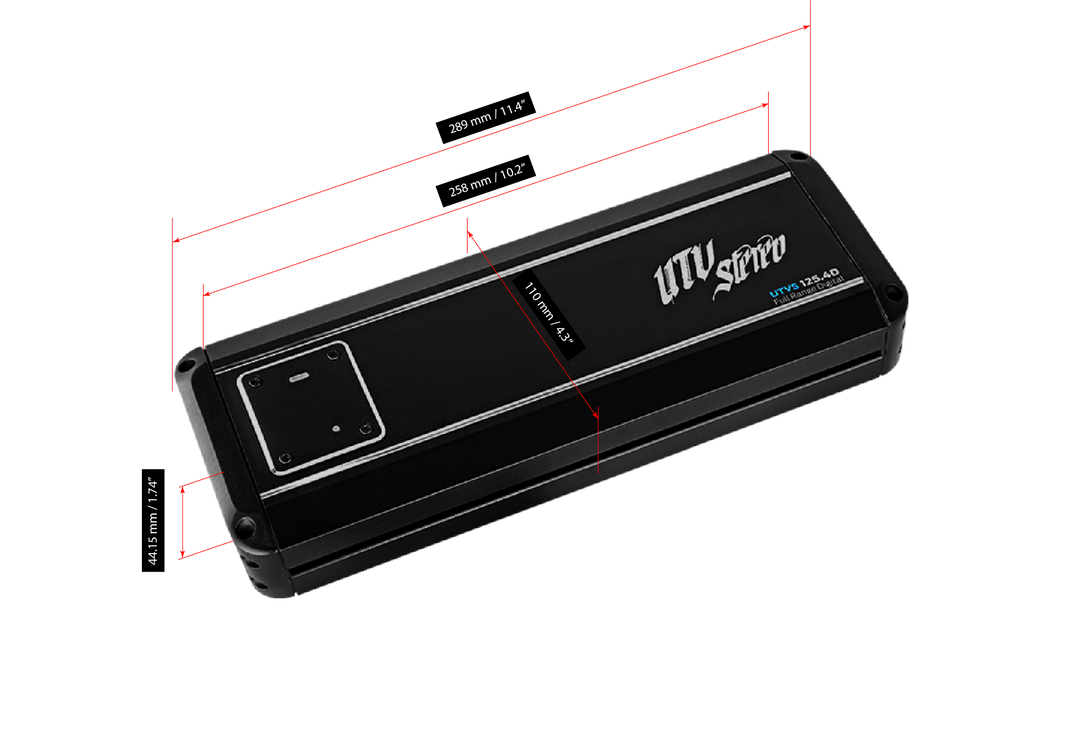 Signature Series 800W 4-Channel Amplifier | UTVS125.4D Kawasaki