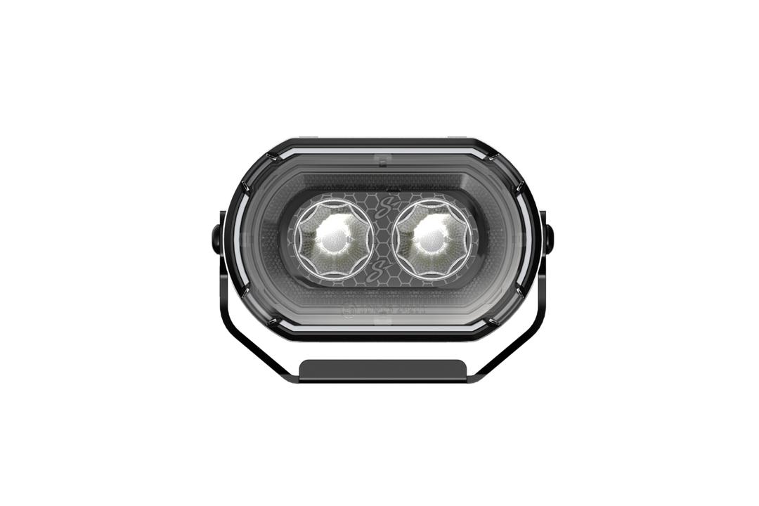 HEXCORE Universal 2x4" LED Pod Lights, Driving Beam Amber & White (Pair) | STL2X4PDL