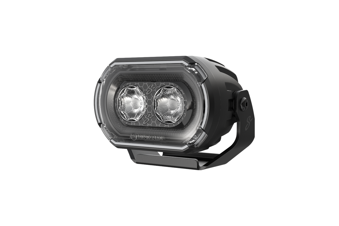 HEXCORE Universal 2x4" LED Pod Lights, Driving Beam Amber & White (Pair) | STL2X4PDL