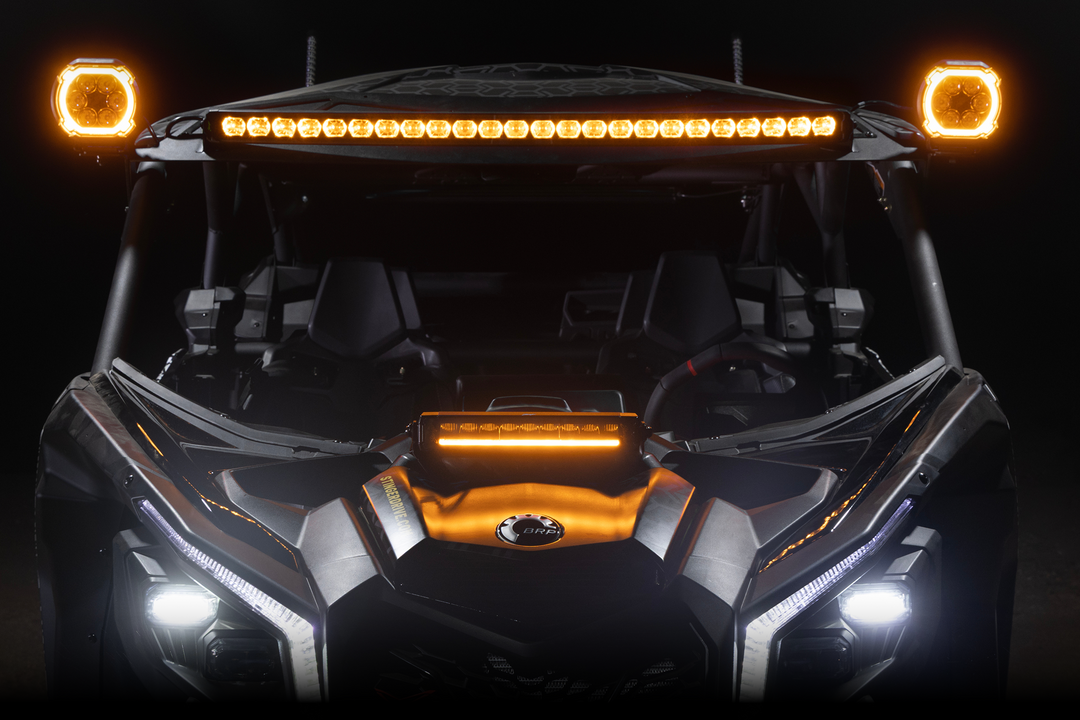 HEXCORE Universal 30" Curved LED Light Bar, Flood & Spot Combo Beam with Amber & White Position Light | STL30CLB