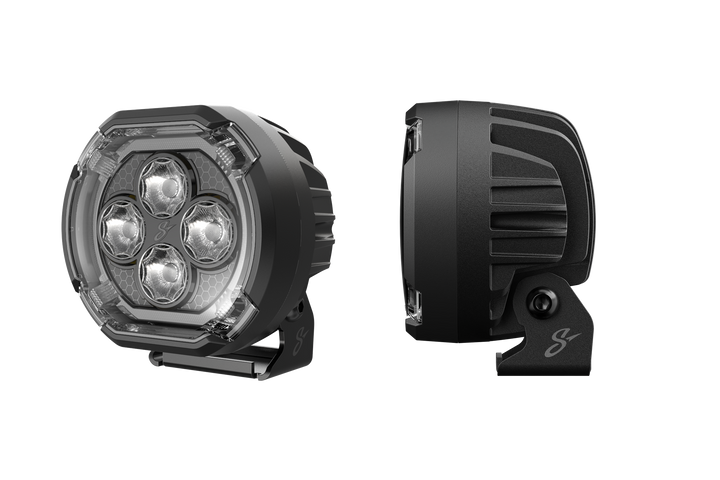 HEXCORE Universal 4" LED Pod Lights, Driving Beam Amber & White (Pair) | STL4PDL