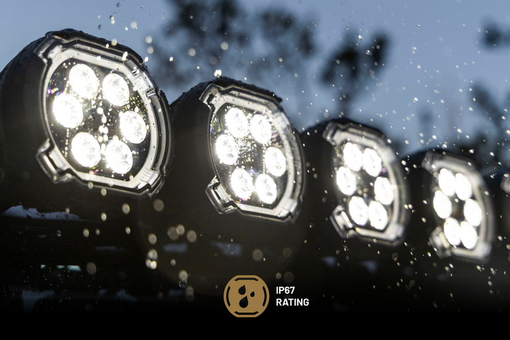 HEXCORE Universal 6" LED Pod Lights, Driving Beam Amber & White (Pair) | STL6PDL