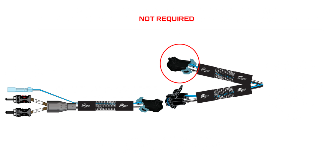 RZR® Pro Series Ride Command Subwoofer RCA Output Harness + Remote | UTVS-PRO-RC-SUB-OUT