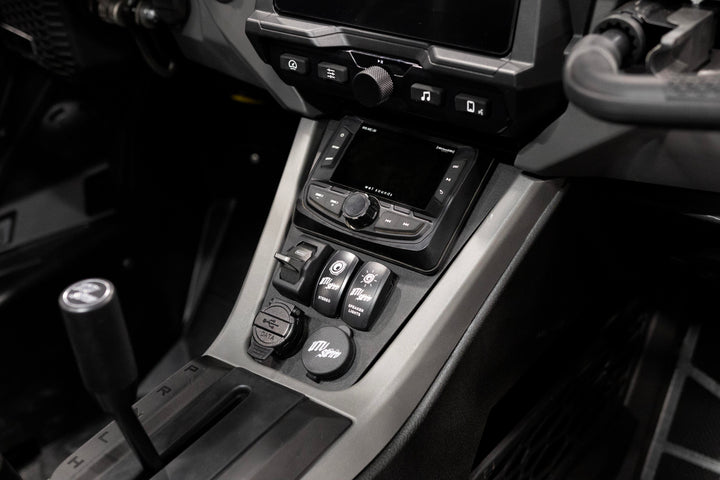 '26 RZR® Pro R w/ 10.4" Touchscreen Head Unit Mount | UTVS-PRO2-HUMT-104-DASHKIT-RKR