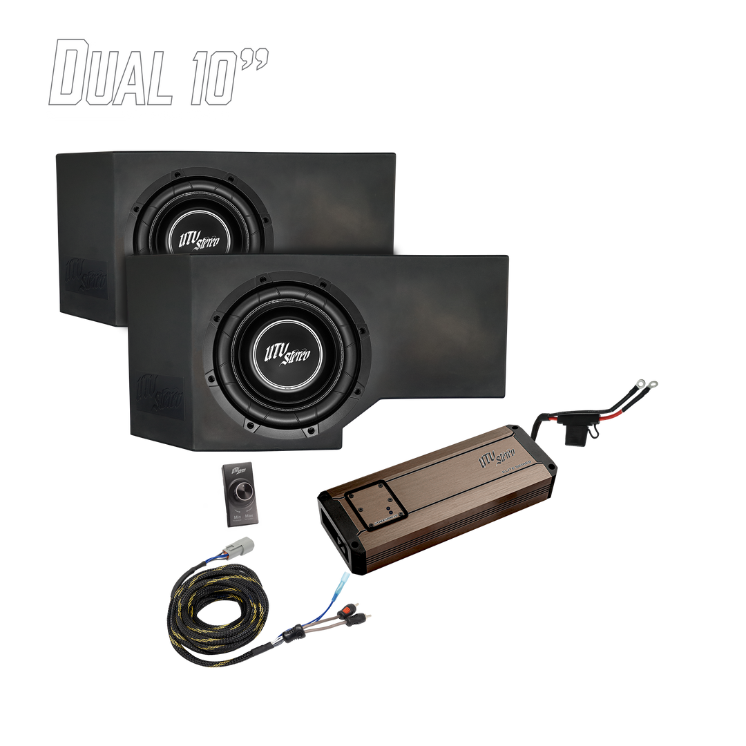 Can-Am® Defender HD11 1200W Dual 10" Subwoofer Kit | UTVS-DEF2-1200-2-GO