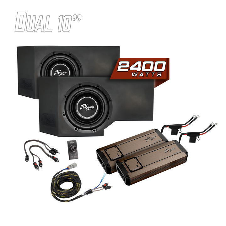 Can-Am® Defender HD11 2400W Dual 10" Subwoofer Kit | UTVS-DEF2-2400-2-GO
