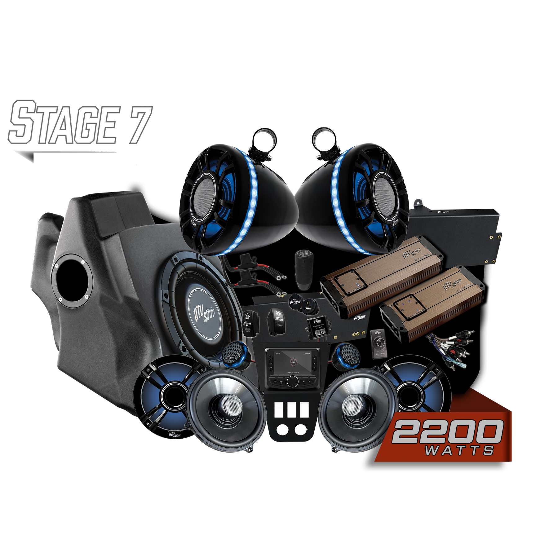 Custom Rzr Stereo '20-'24 Polaris RZR Stage 7 Stereo Kit | Pro Series - Elite | UTV Stereo