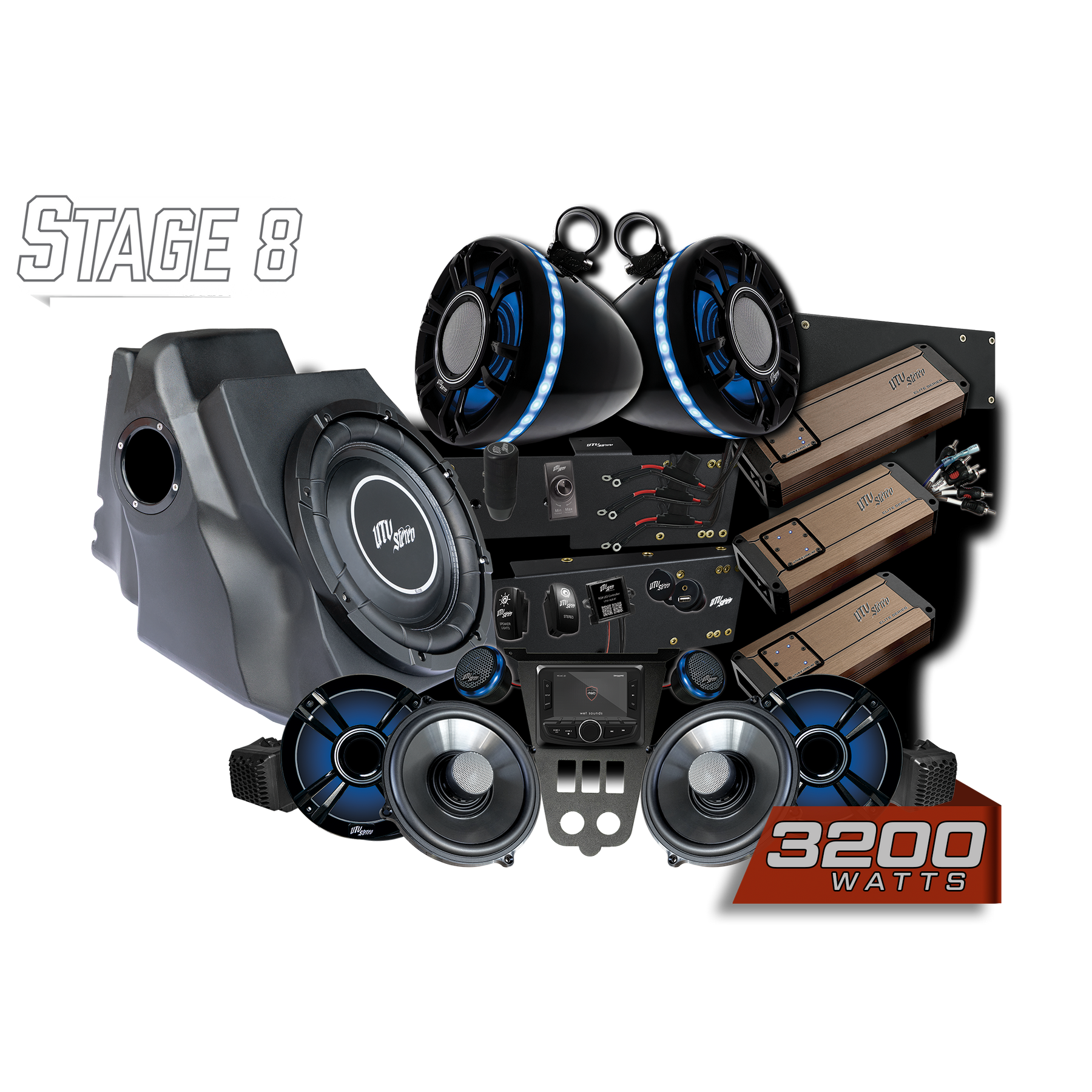 Custom Rzr Stereo 2025+ Polaris RZR Stage 8 Stereo Kit | Pro Series - Elite | UTV Stereo