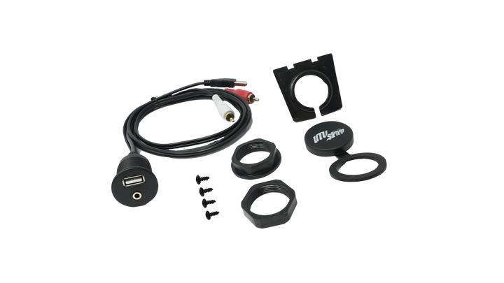 USB & Auxiliary Flush Mount Adapter for Source Units | UTVS-USB/AUX-FLMT