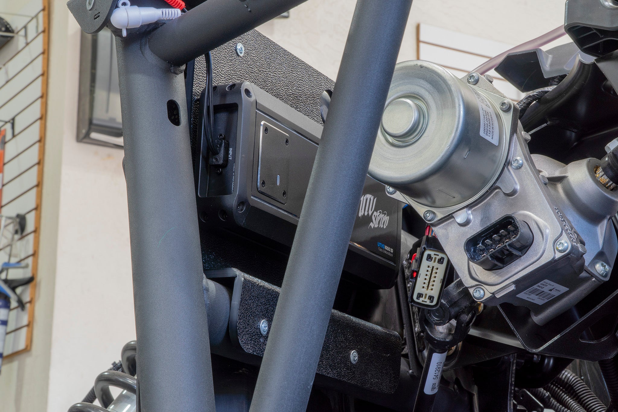 UTV Stereo Lower Dash Amplifier Mount Plate For Can-Am Maverick X3 - Under Dash Driver Side Mount 2 thumbnail image