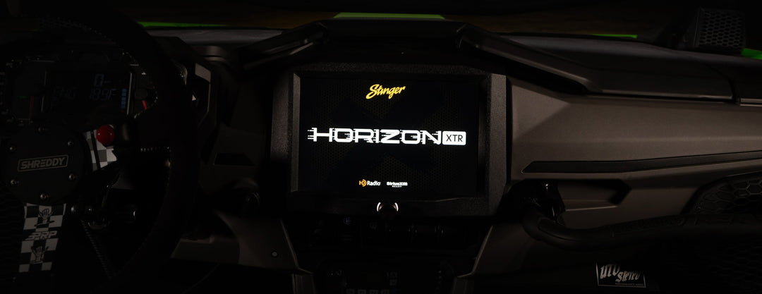 Stinger HORIZON XTR MFD intro screen