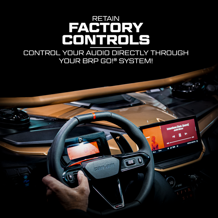 Can-Am® Maverick R BRP GO Front & Rear RCA Output Harness + Remote | UTVS-GO-RCA-OUT