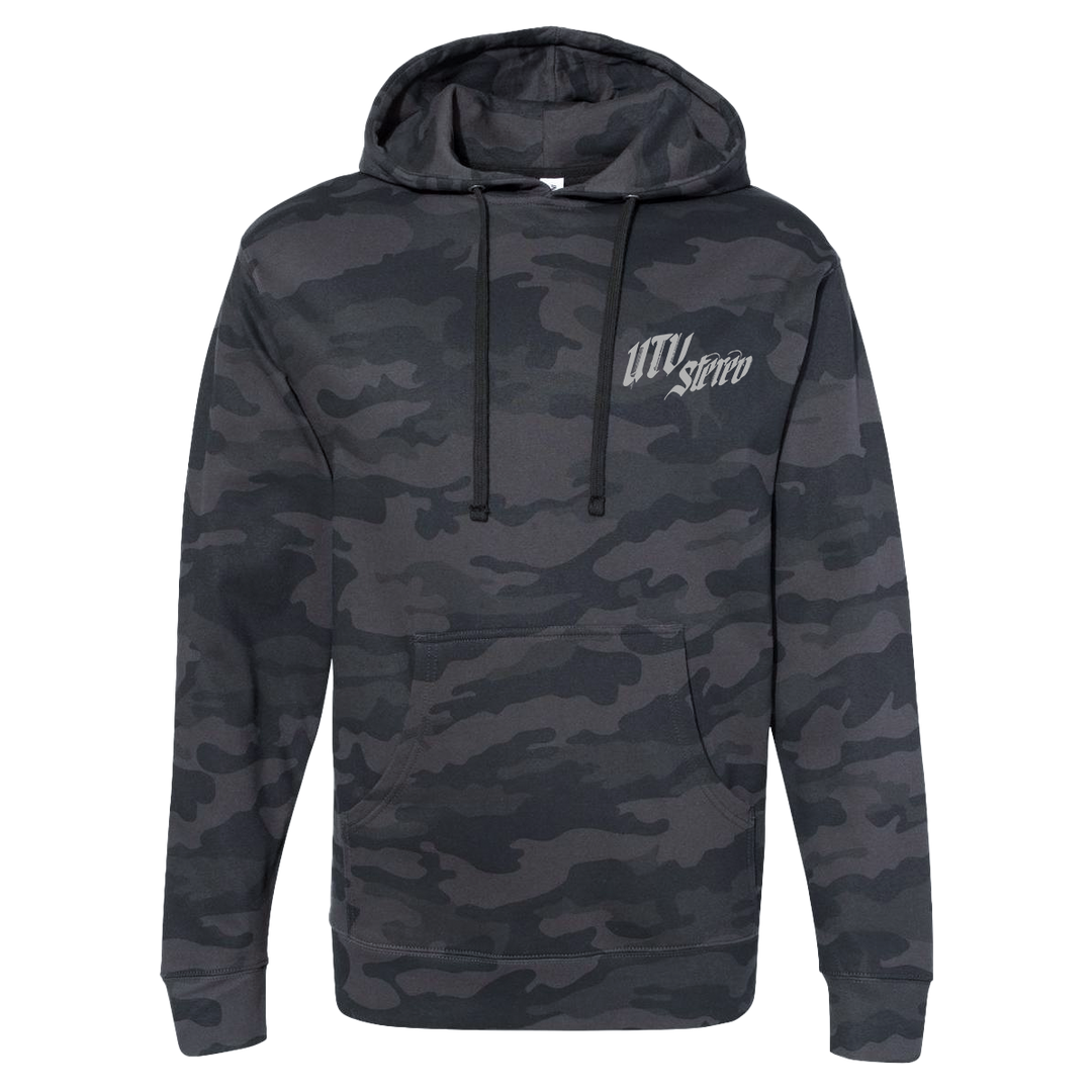 UTV Stereo Unisex Black Camo Hoodie | UTVS-A-HOODIE-U-CAMO