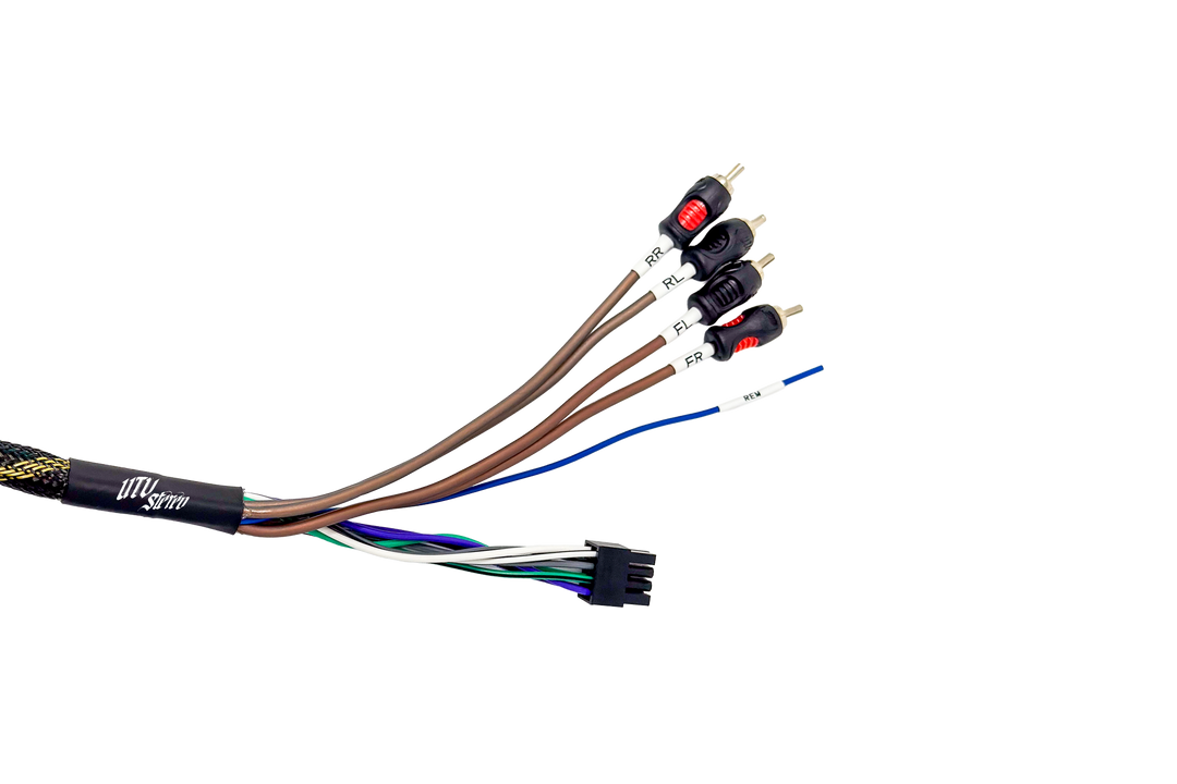 RZR® Pro Series Ride Command Front & Rear RCA Output + Speaker Wire & Remote | UTVS-PRO-RC-RCA-OUT