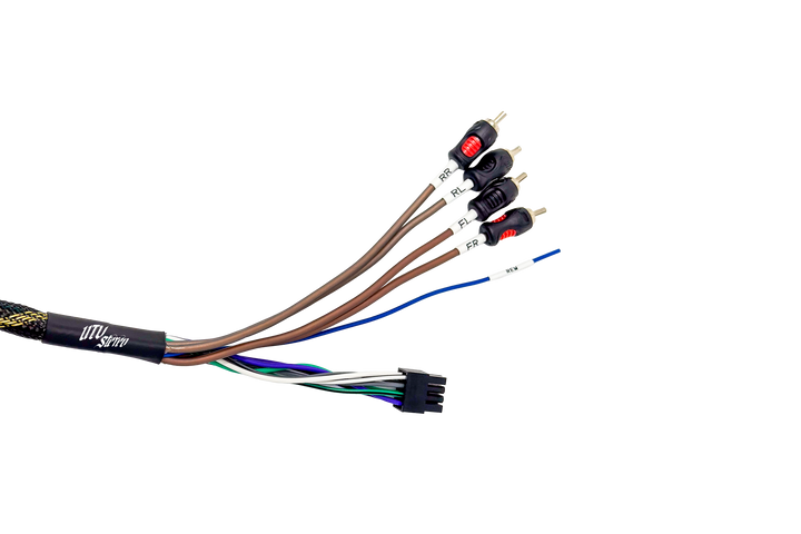 RZR® Pro Series Ride Command Front & Rear RCA Output + Speaker Wire & Remote | UTVS-PRO-RC-RCA-OUT