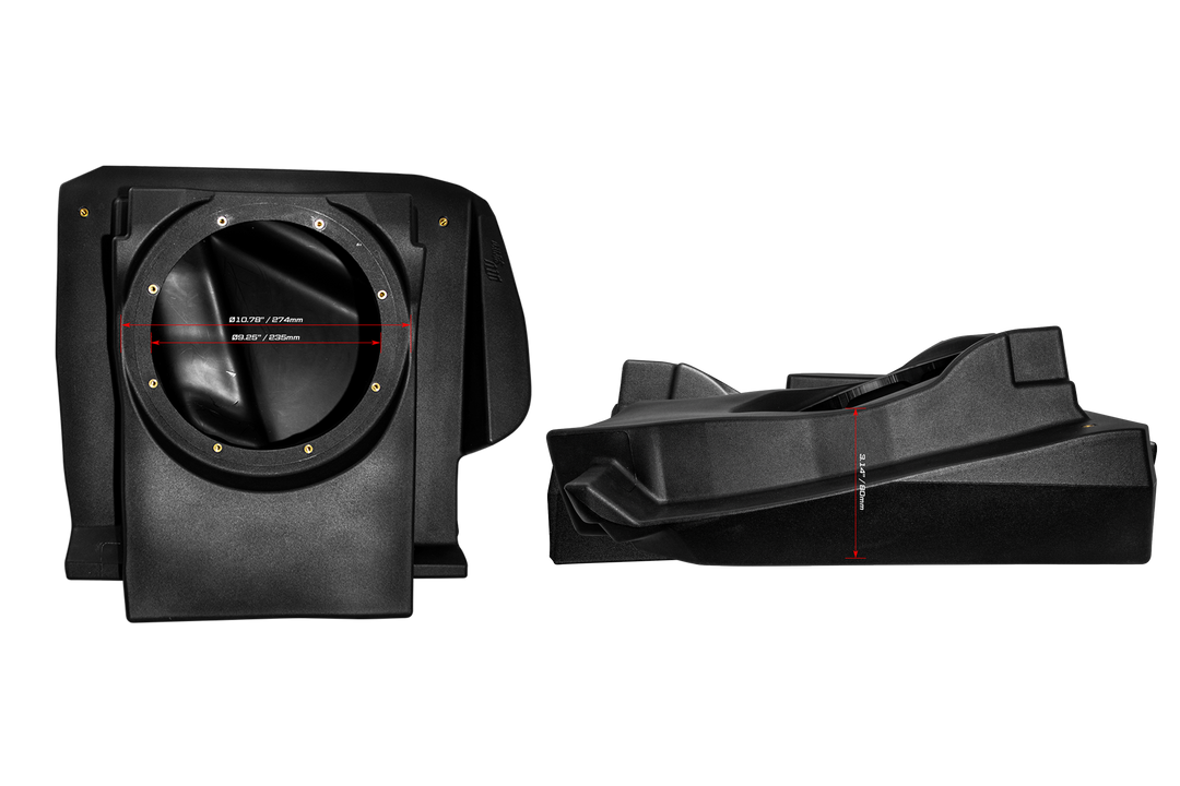 Can-Am® Maverick R 10" Front Driver Subwoofer Enclosure (4-SEAT MODELS) – Unloaded | UTVS-R-ENC-DRIVER-4F