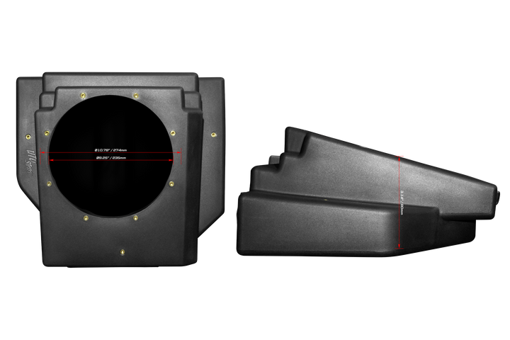 Can-Am® Maverick R 10" Rear Driver Subwoofer Enclosure (4-SEAT MODELS) – Unloaded | UTVS-R-ENC-DRIVER-4R