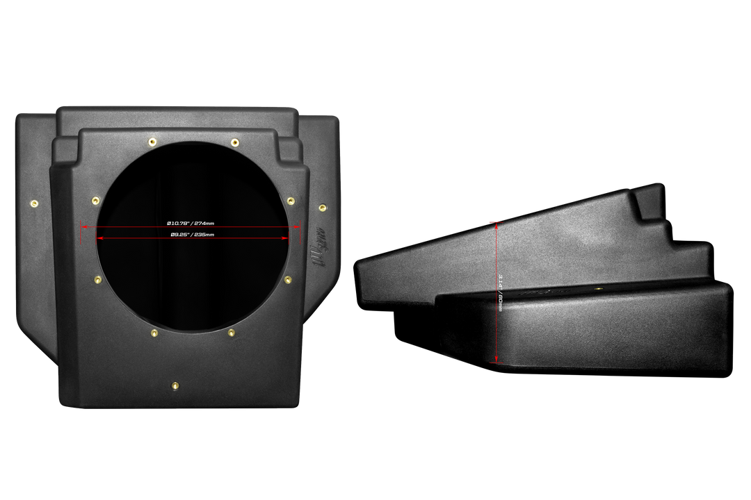 Can-Am® Maverick R 10" Rear Passenger Subwoofer Enclosure (4-SEAT MODELS) – Unloaded | UTVS-R-ENC-PASS-4R