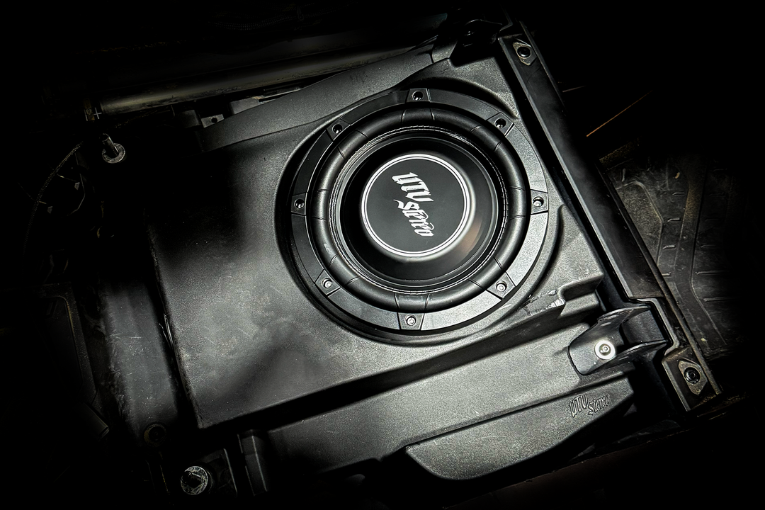 Can-Am® Maverick R 10" Front Passenger Subwoofer Enclosure (4-SEAT MODELS) – Unloaded | UTVS-R-ENC-PASS-4F