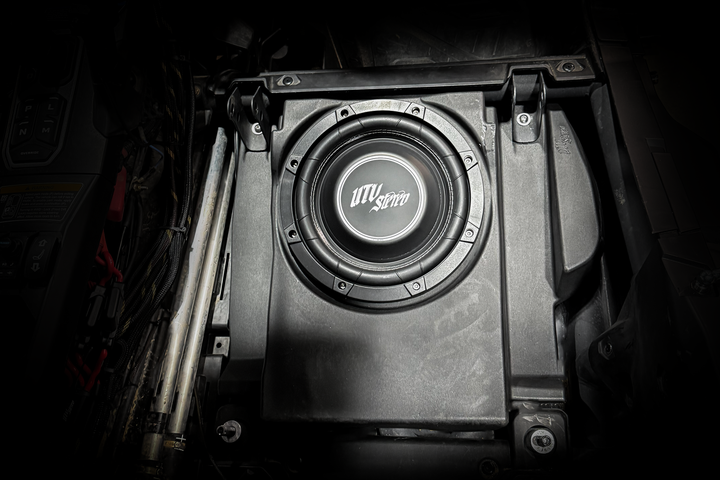 Can-Am® Maverick R 10" Front Passenger Subwoofer Enclosure (4-SEAT MODELS) – Unloaded | UTVS-R-ENC-PASS-4F